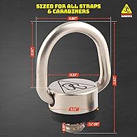 Vista 4 de Danger Buddies Clip de mosquetón para cámara con anillo en D - Fija fácilmente un mosquetón a tu cámara con este anillo en D de montaje de trípode