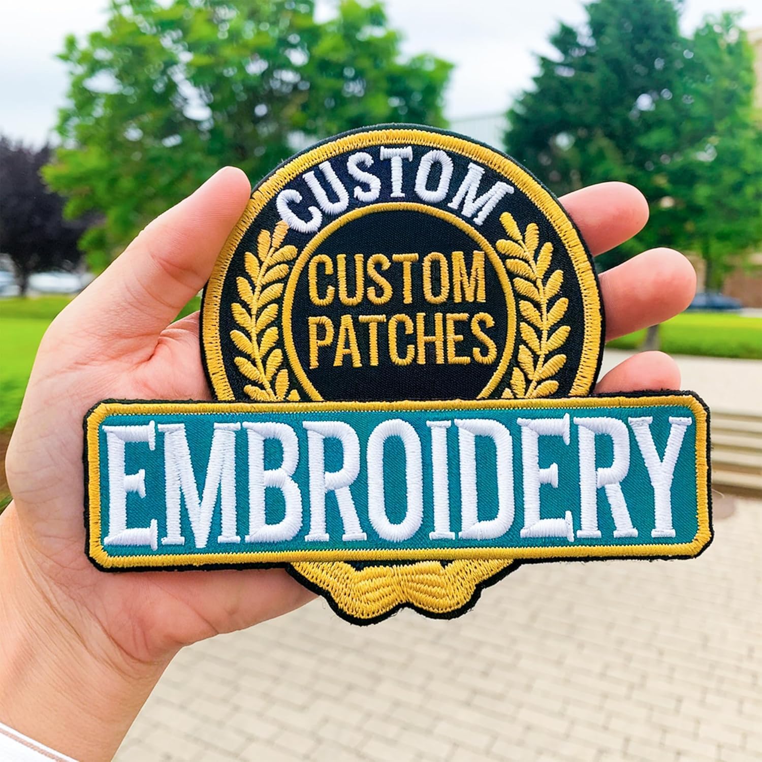 Custom Embroidery Logo Patches, Personalized Embroidered Patch for Caps Hats Bags Backpacks Clothes Vest Uniforms, Design Your Own Embroidery Patch (Custom)-image-31