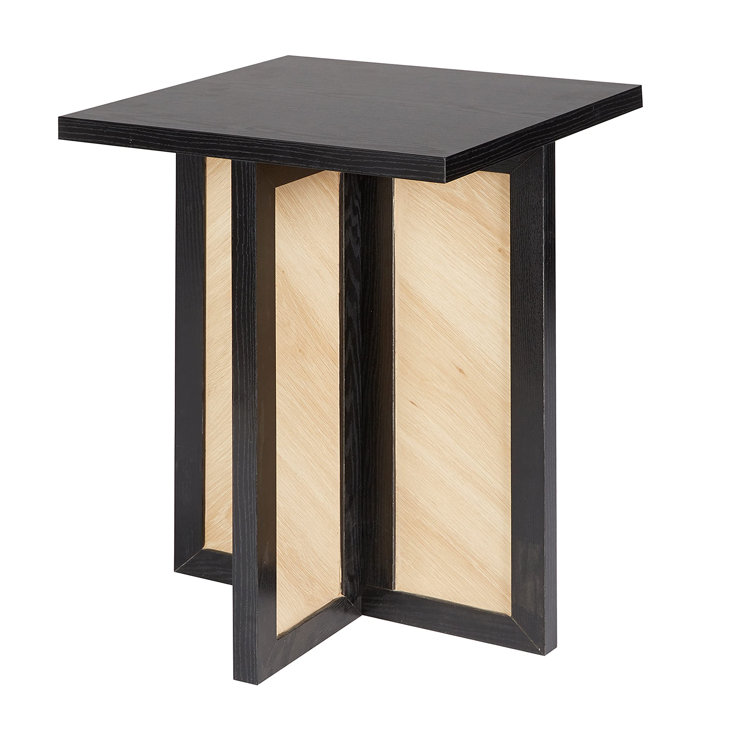Decor TherapyHaven Square Wood Accent End/Side Table, Black