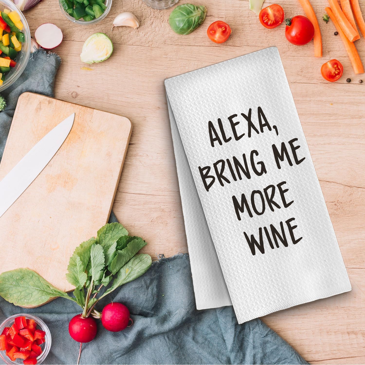 Humor Funny Wine Kitchen Towels, Wine Lover Gifts for Women Men Dish Tea Towels, Funny Alcohol Drinking Gifts Decorative Hand Towel for Kitchen Bar Cart Decor, 16x24 Inch - Image 5