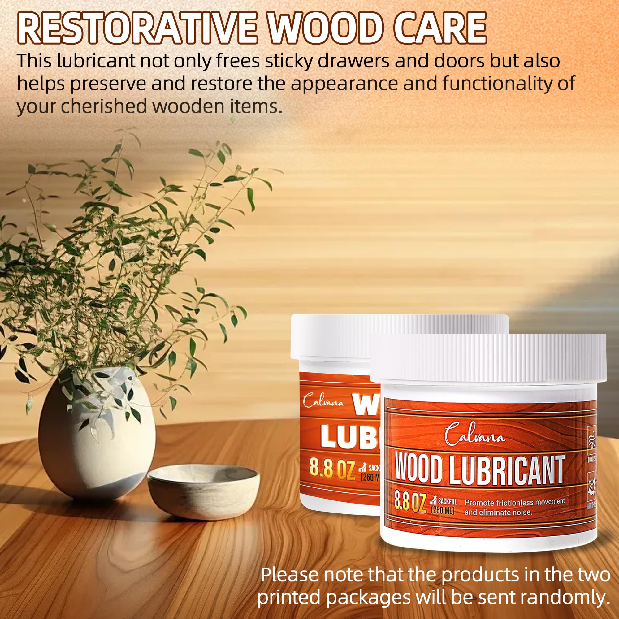 Wood Glide Wax - Lubricante multiusos para cajones, puertas y ventanas - Cera semipasta de 8.8 onzas para proyectos domésticos de bricolaje - Fórmula transparente, sin perfume, sin spray