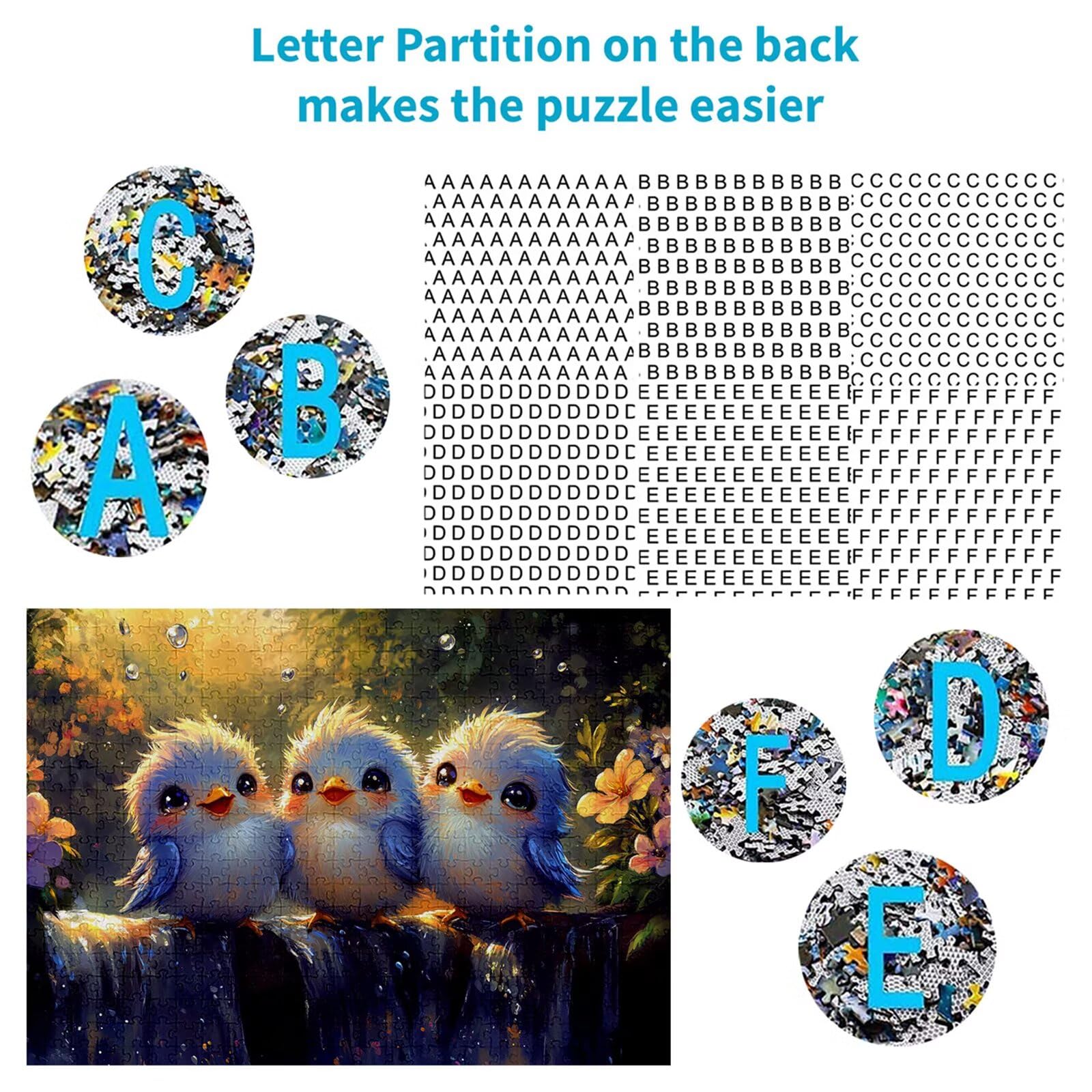 Puzzle 3000 elementów śliczne puzzle dla dorosłych ptak 122 x 81 cm Unikalne rzemiosło klasyczne 3D drewniana układanka do rodzinnych gier aktywnych, układanka zrób to sam do dekoracji ścian domu
