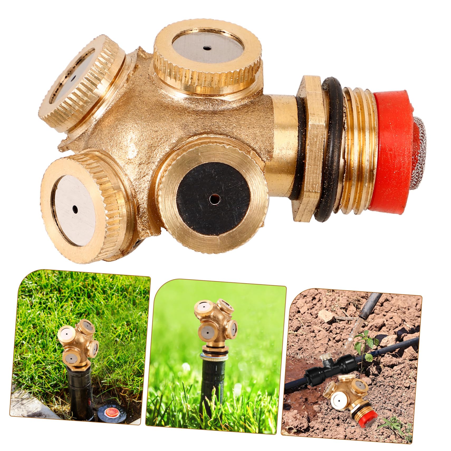 2 boquillas pulverizadoras de Repuesto para riego de césped. Diseño Giratorio para un riego eficiente. Fácil de conectar y Usar para refrigeración de Jardines y techos.