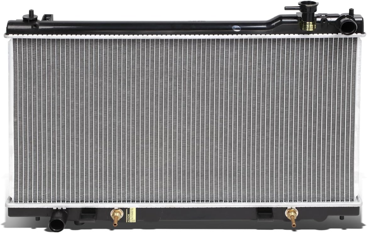 DNA Motoring OEM-RA-13403 1-Row Aluminum Core Radiator Compatible with 14-17 Infiniti Q50 3.5L 3.7L 14-17,28-3/16" W X 14-15/16" H X 1" D,1-3/8" Inlet / 1-7/8" Outlet