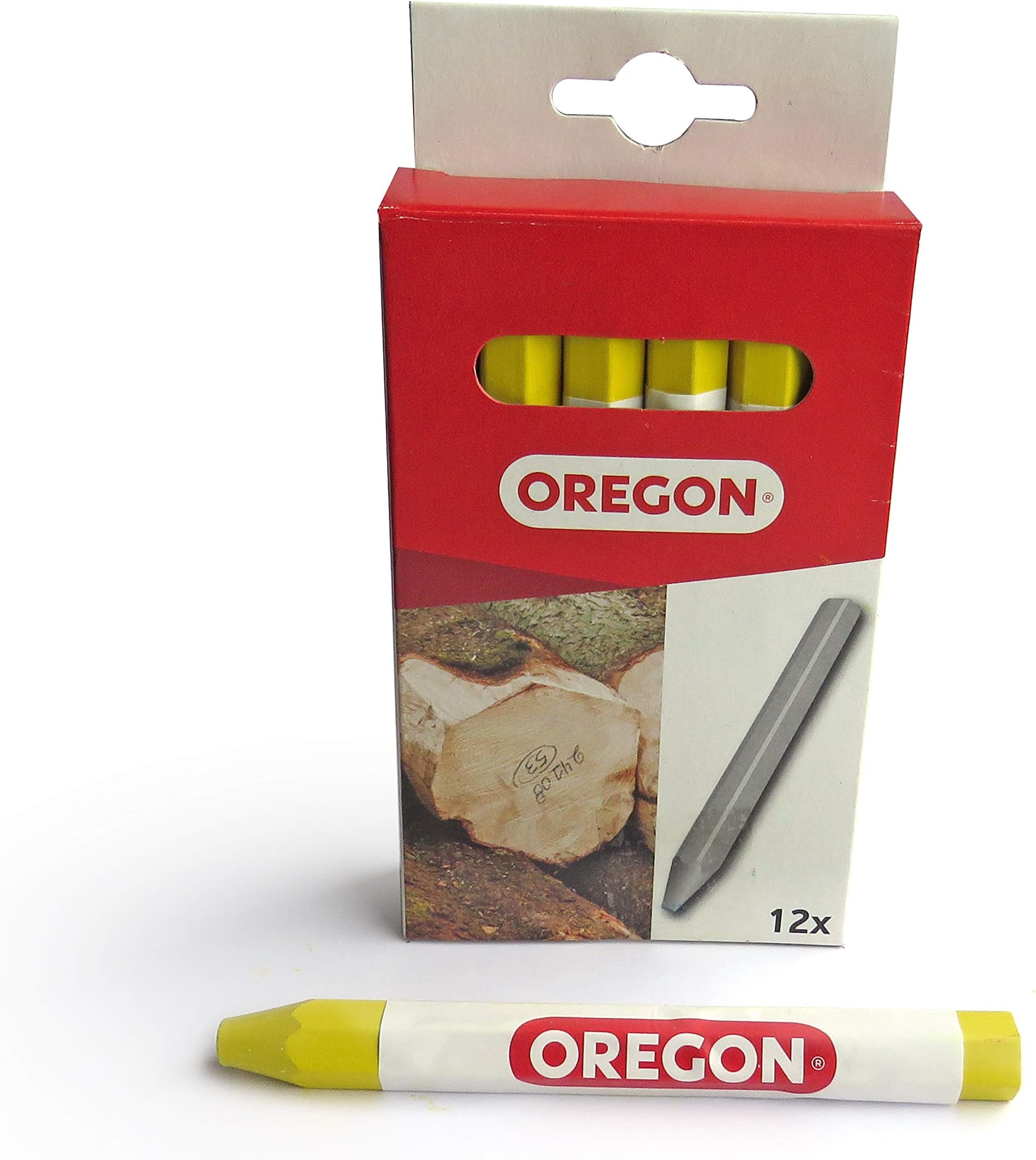 Oregon 295363 Multi Surface Marking Crayon - Yellow (Pack of 12)