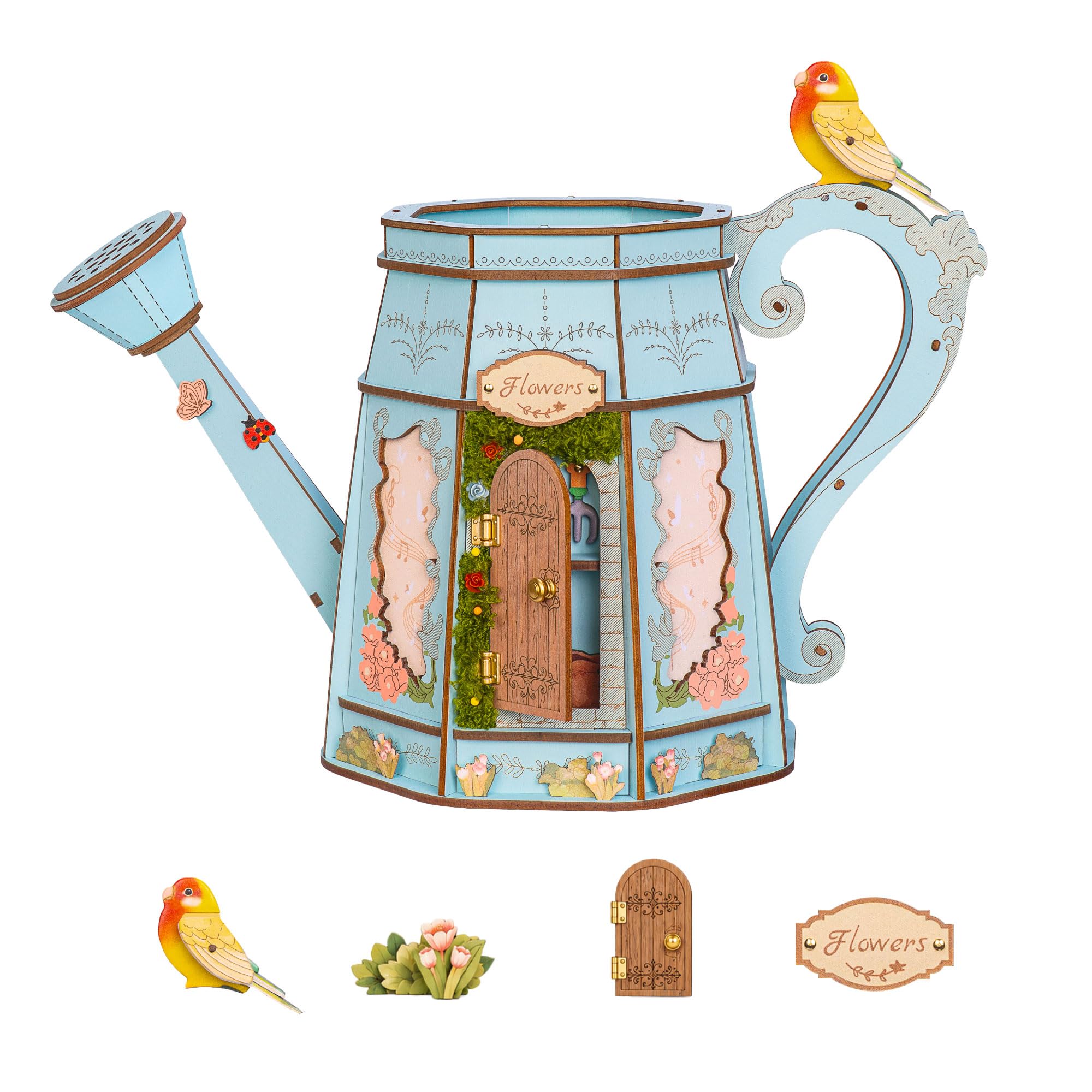 Rolife 3D Wooden Puzzle Vase for Adults Watering Can DIY Craft Kit | Wooden Puzzle Vase D…