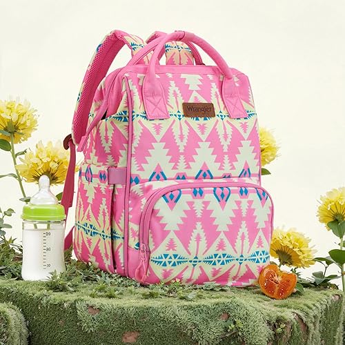 Miniatura 5 de Montana West Wrangler Callie - Mochila para pañales con correas para cochecito, diseño occidental, bolsa de viaje multifunción para bebé,