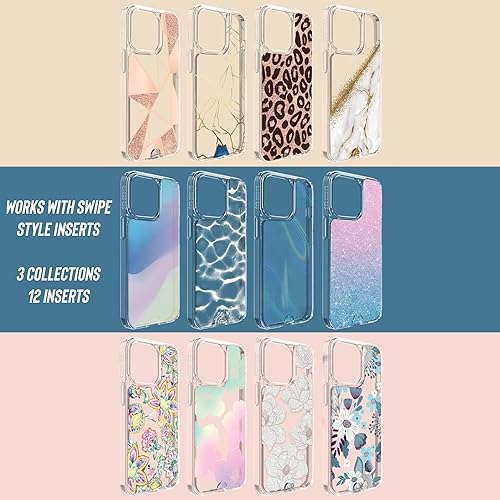 Miniatura 7 de Fortress Funda transparente para iPhone 13 Pro (vidrio infinito), parte trasera de vidrio templado fuerte (no plástico), antiarañazos, antihuellas,