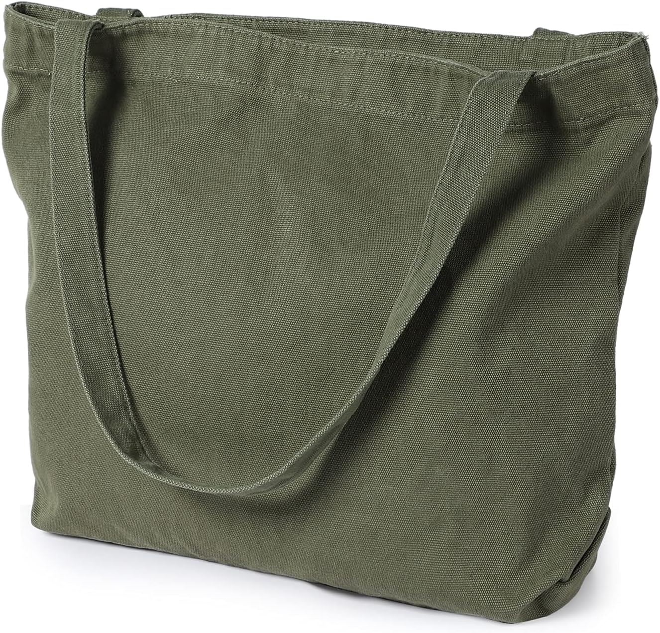 Etercycle Women's Canvas Tote Bag, Casual Shoulder Bags Big Capacity Hobo Bags with Interior Pocket for School Shopping Work Travel (Green)