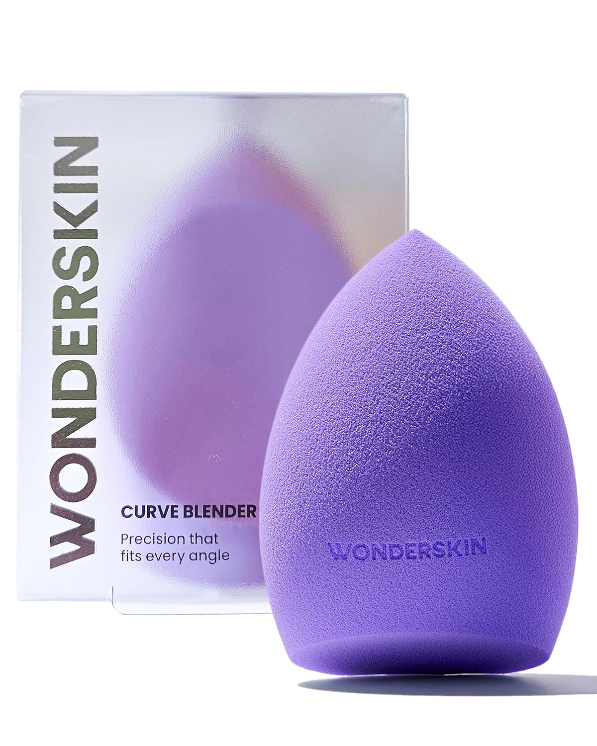 Wonderskin Curve Blender – Patent-Pending Makeup Sponge with Ergonomic Design for Seamless Blending & Contouring – For Foundation, Creams & Powders
