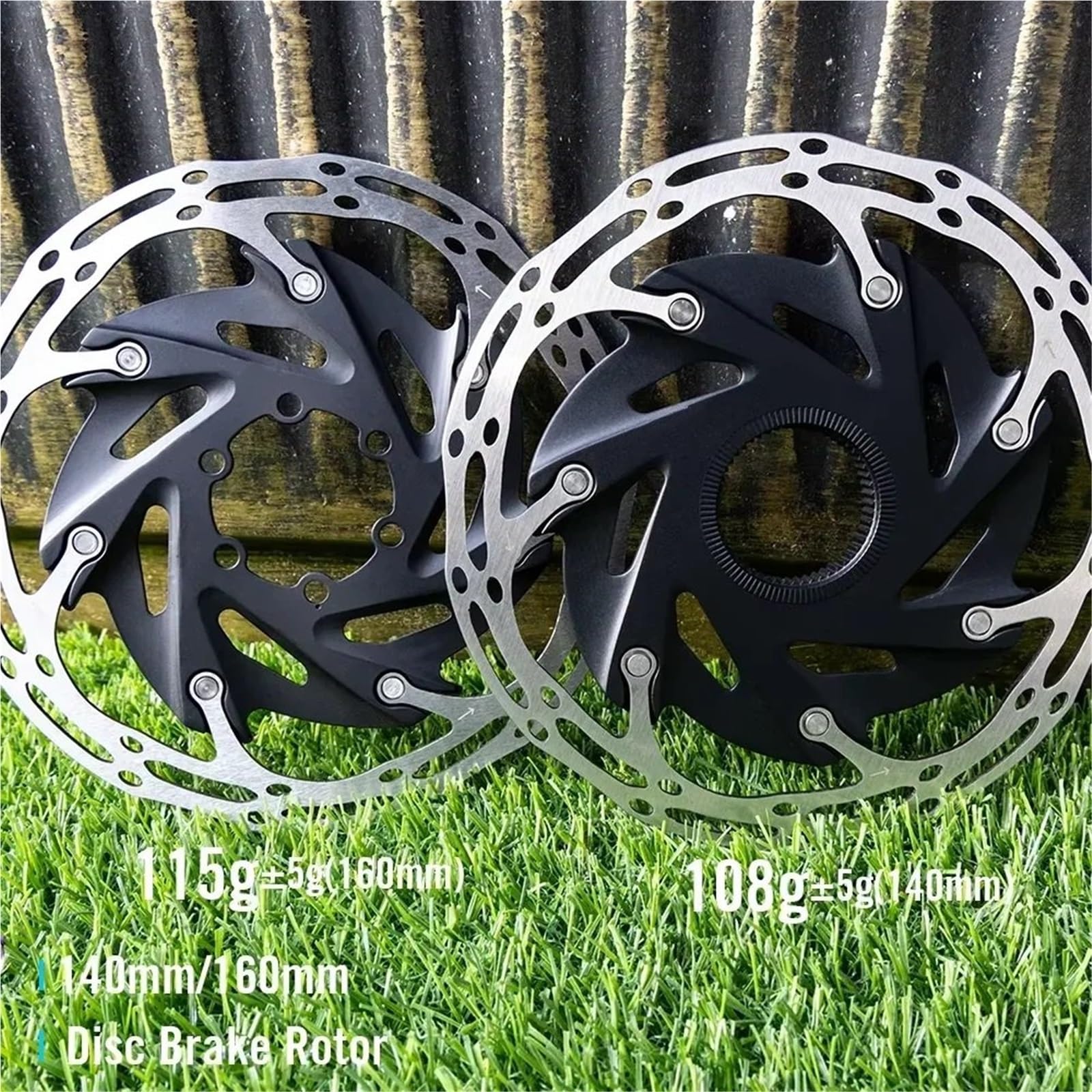 Disco freno anteriore Rotori freno bici 140 mm/160 mm 6 bulloni e Centerlock compatibili per parti di freni a disco per da corsa MTB Disco Freno