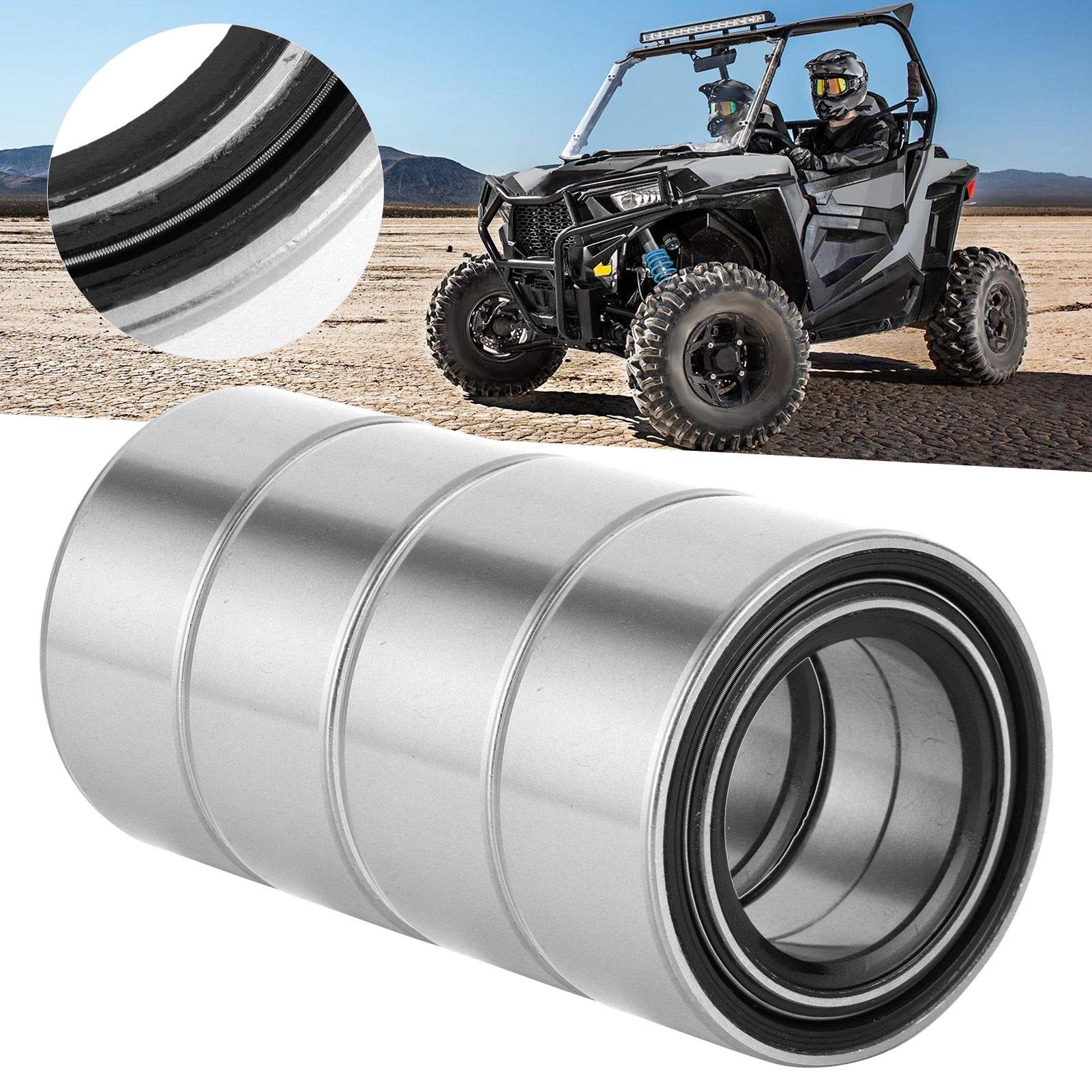 Qiilu Vorder- und Hinterradlager, 4 Stück, Passend für 1000/XP/Turbo ATV, Metall, Silber