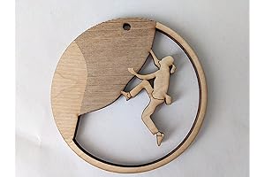 Female Rock Climber Christmas Ornament