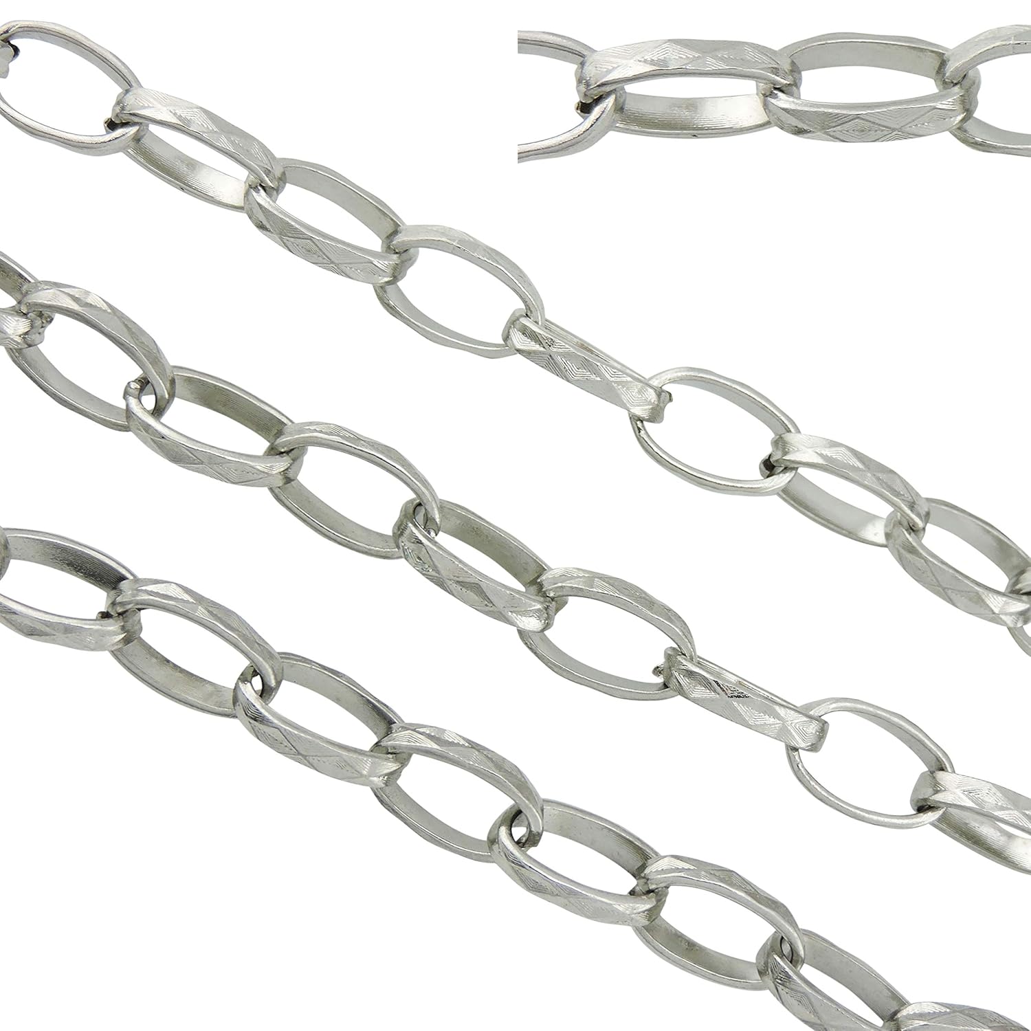 6.6ft 10mm Width Stainless Steel Chunky Chain Twisted Chains Findings