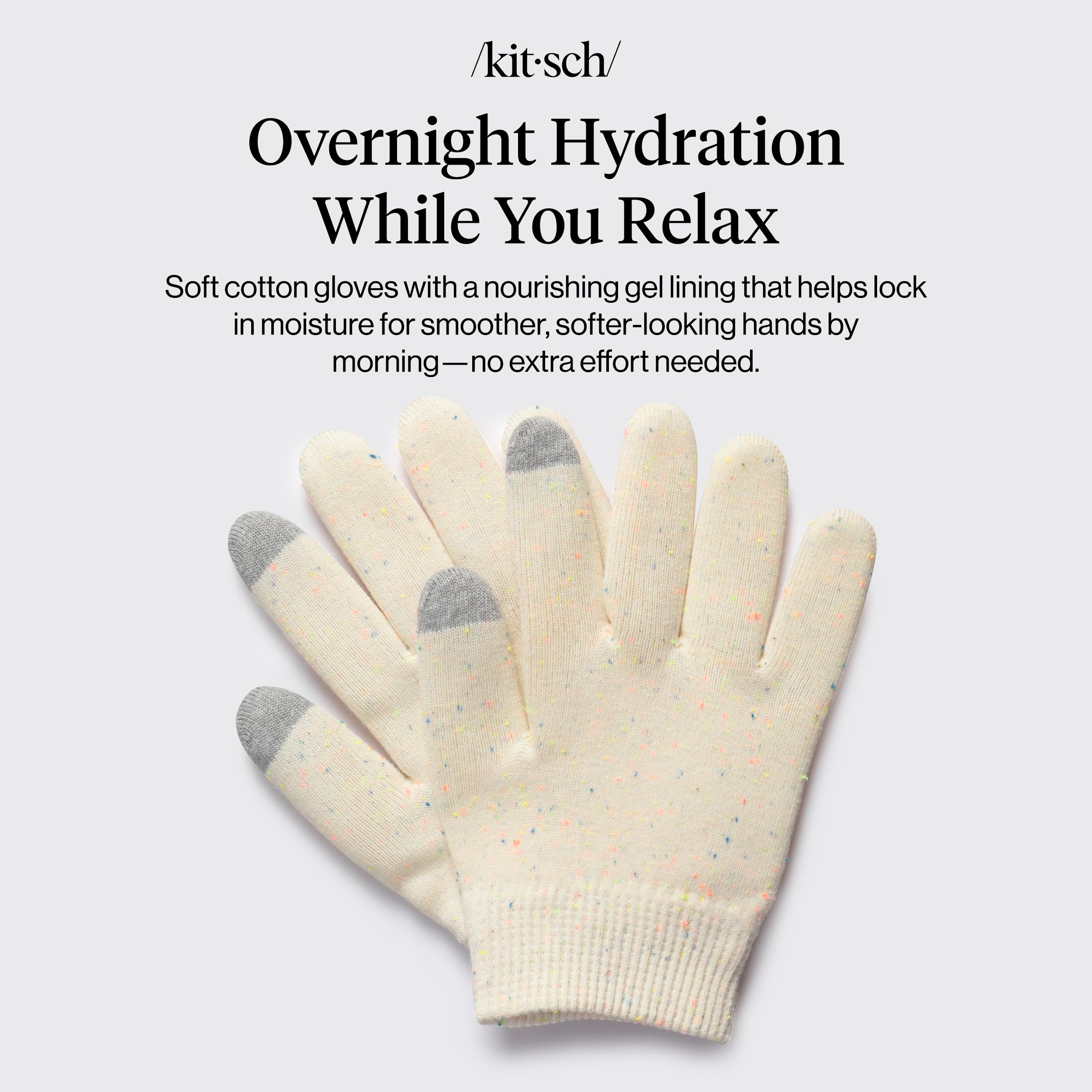 Kitsch Moisturizing Gloves for Dry Hands, Soft Cotton Overnight Hand Mask