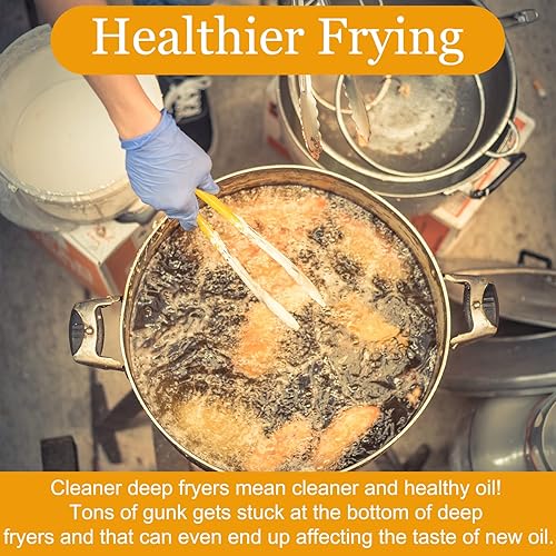 Miniatura 5 de Yaomiao Cepillo de limpieza para freidora en forma de L, 23 pulgadas, limpiador de bobina de freidora de alta temperatura, cepillo de bobina con