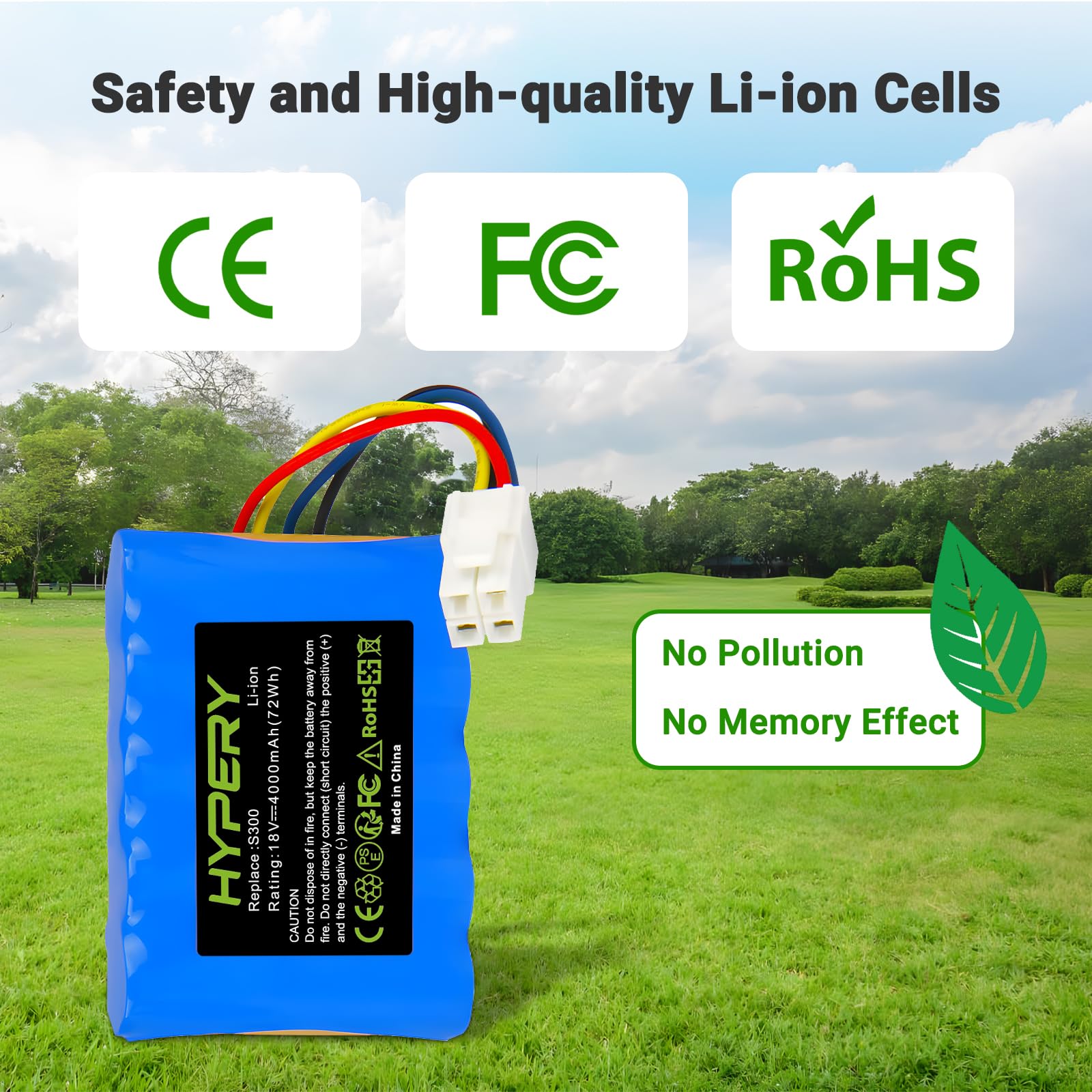 Batteria di ricambio agli ioni di litio da 18V 4000mAh per Worx Landroid WA3230, WA3231, S300, S390m2, S300i, S450i, S500i, S700i, WR100SI/101SI/102SI/103SI/04SI per tosaerba robotizzato