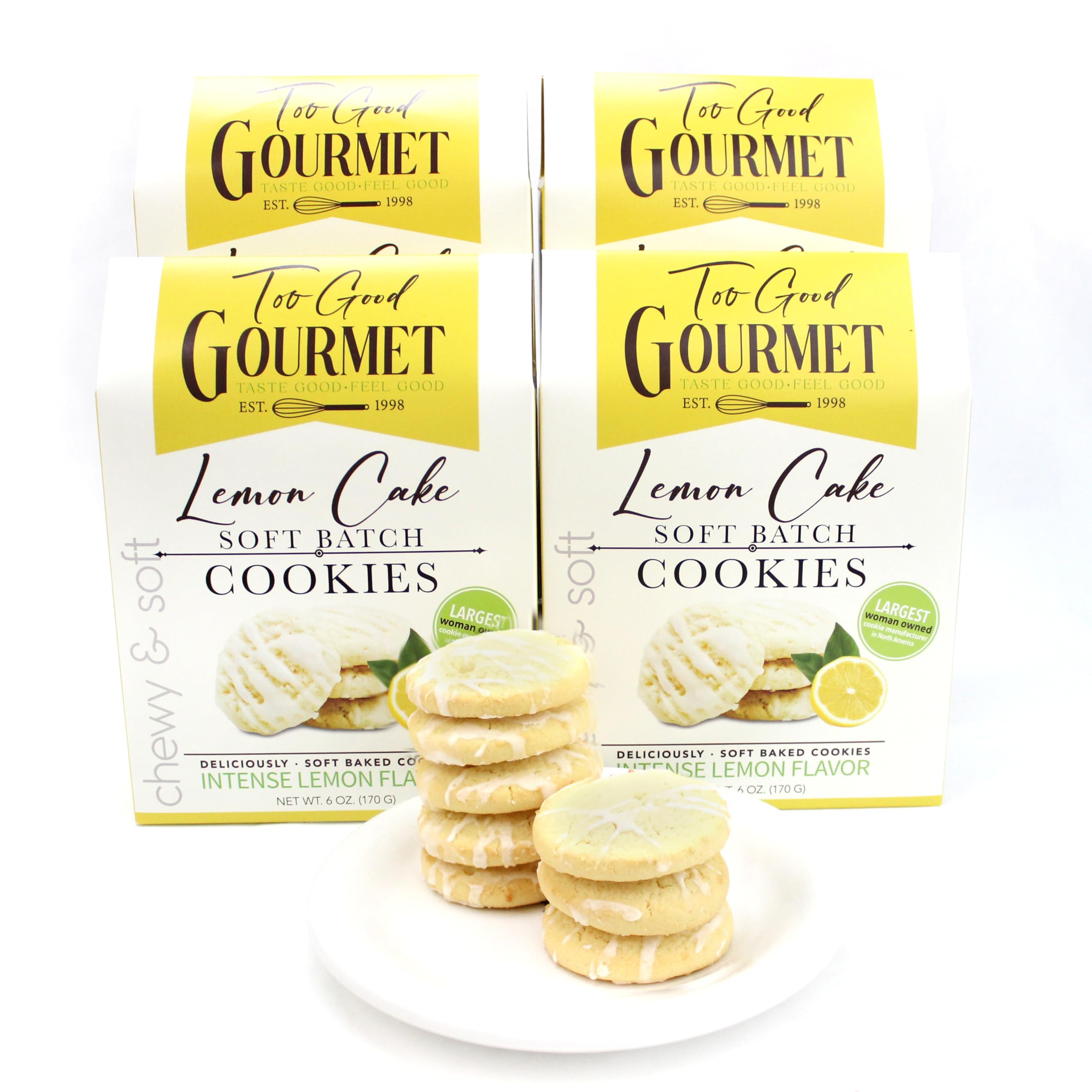 Too Good GourmetSoft Batch Cookies, Lemon, 4 Pack – Delicious & Chewy Gourmet Cookies