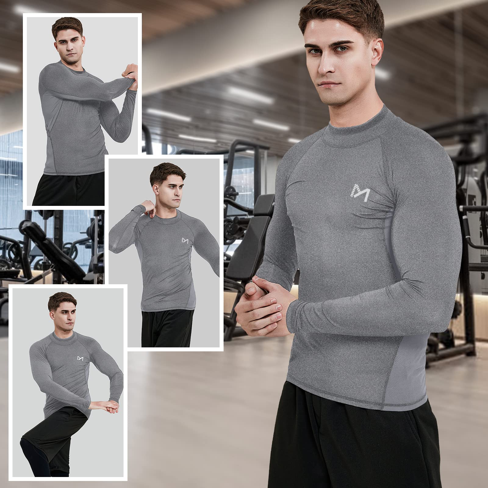 MEETYOO Maglietta a Compressione da Uomo