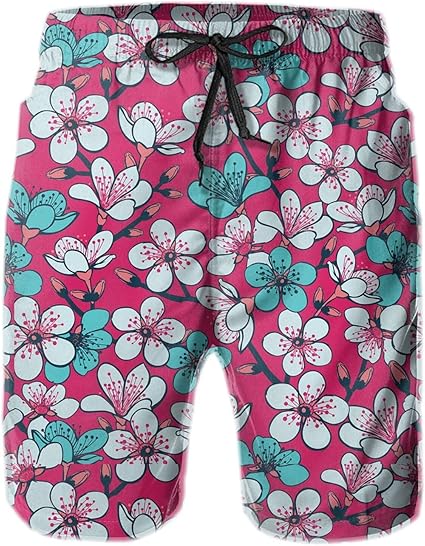 Amazon Co Jp サーフパンツ 水着 桜 花柄 和柄 和風 スイムパンツ ボードショーツ 半ズボン ビーチパンツ 短パン トレーニングパンツ 水陸両用 メッシュインナー付き ランニング メンズ レディース 男性 速乾 人気 ファッション ランニング 涼しい 男女兼用 ホーム