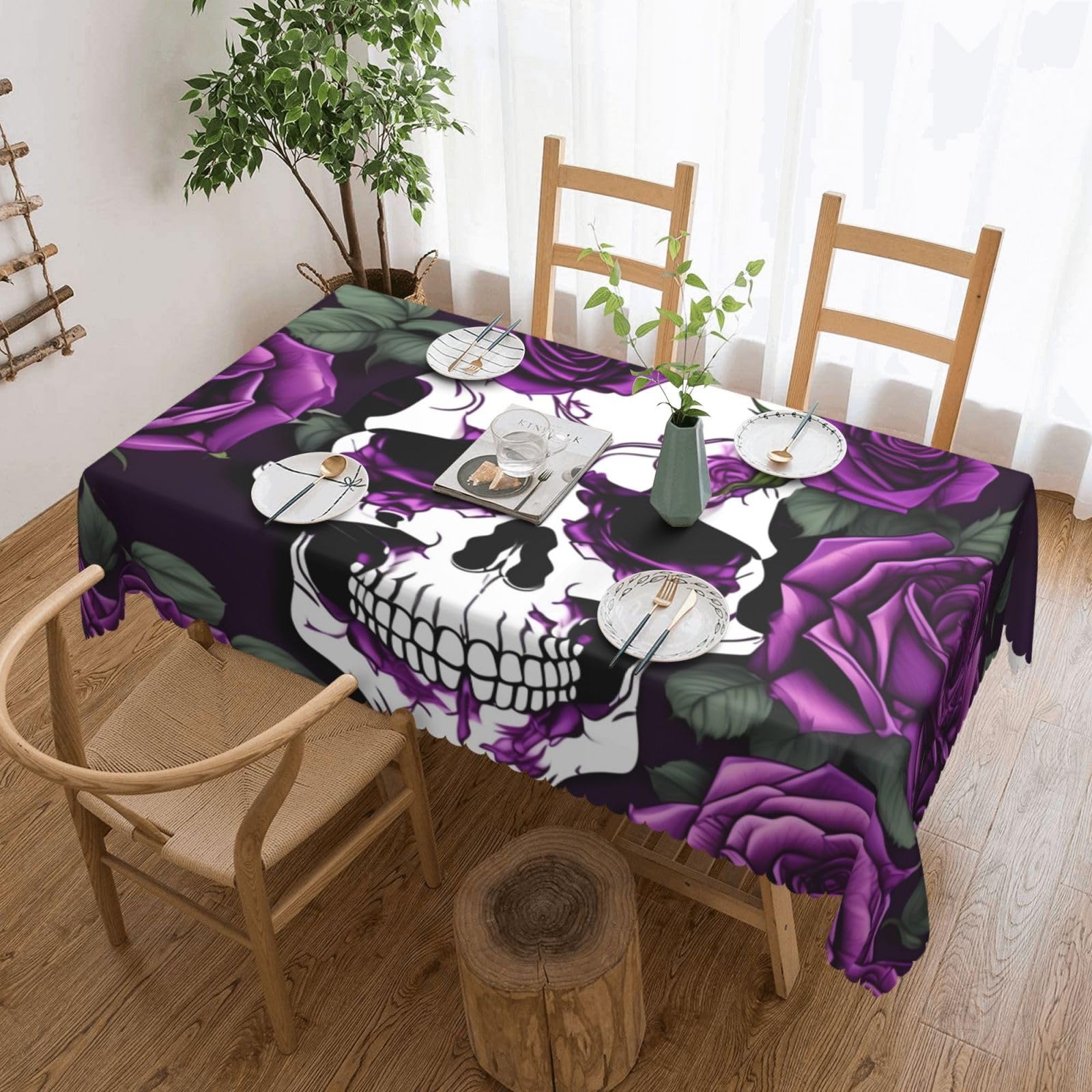 Nappe rectangulaire en tissu lavable pour protéger vos tables de dîner