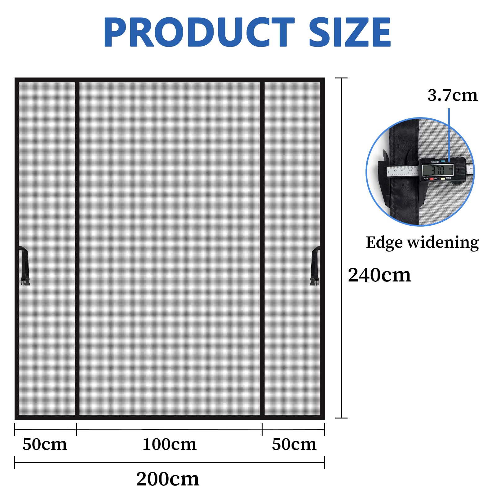 LALAGO Zanzariera con Magneti per Porte, 200x240cm, si Chiude da Sola, Tenda Zanzariera Porta Finestra, Zanzariere Magnetiche per Porte Finestre, Porta Ingresso, Balconi