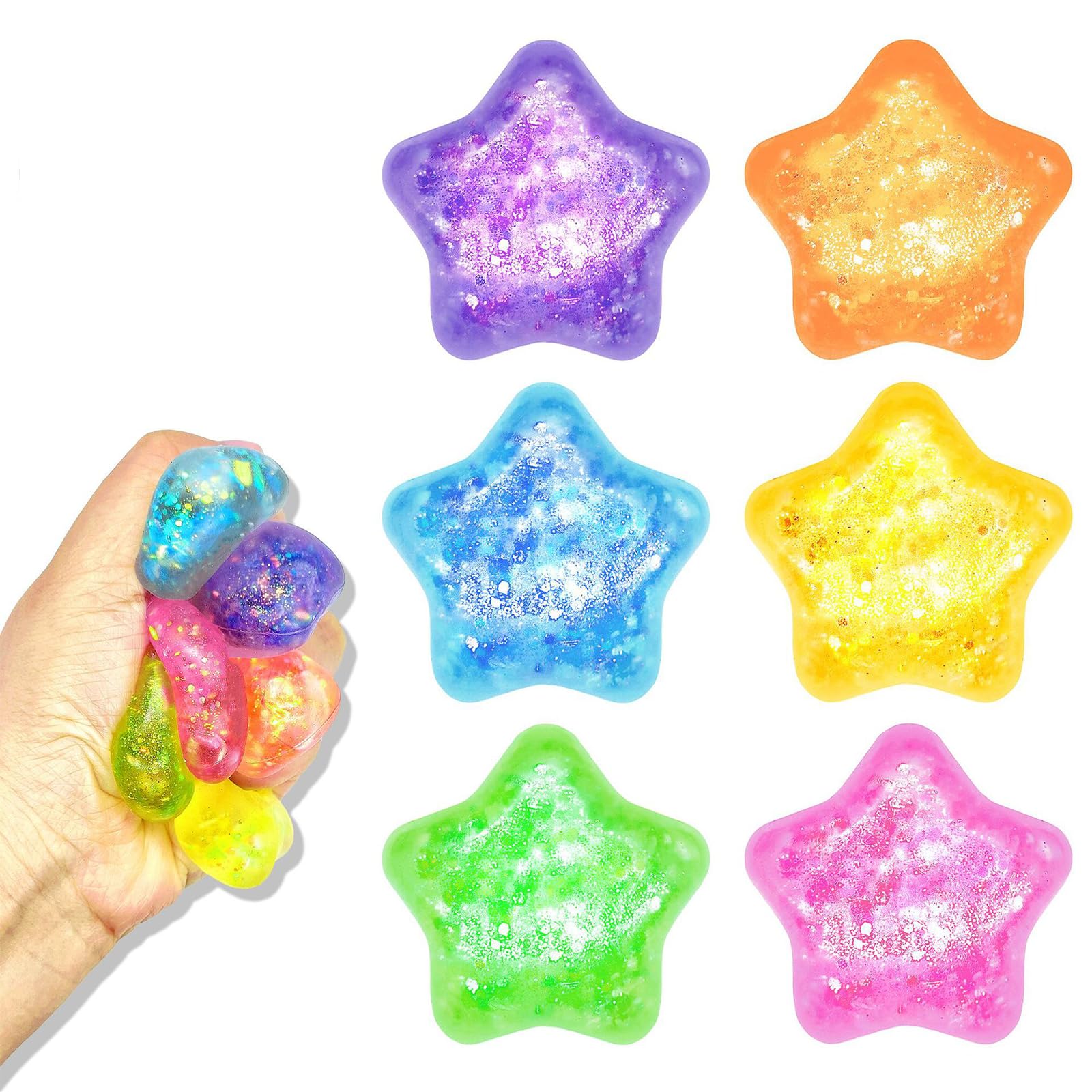 6Pcs Taba Squishy, Star Malt Candy Squishies, Fidget Toys for Work Breaks, Hand Fidgeting Sensory Toys for Students and Office Use-image-36