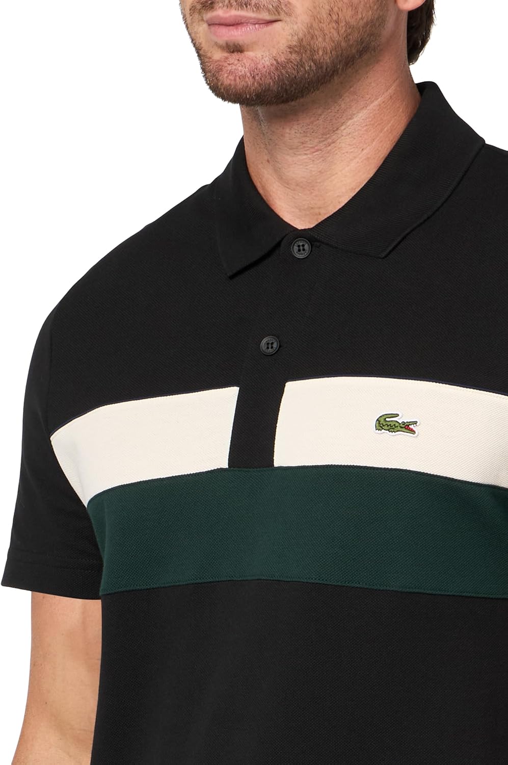 Lacoste Mens Regular Fit Colorblock Mini-piqué Polo - Image 3