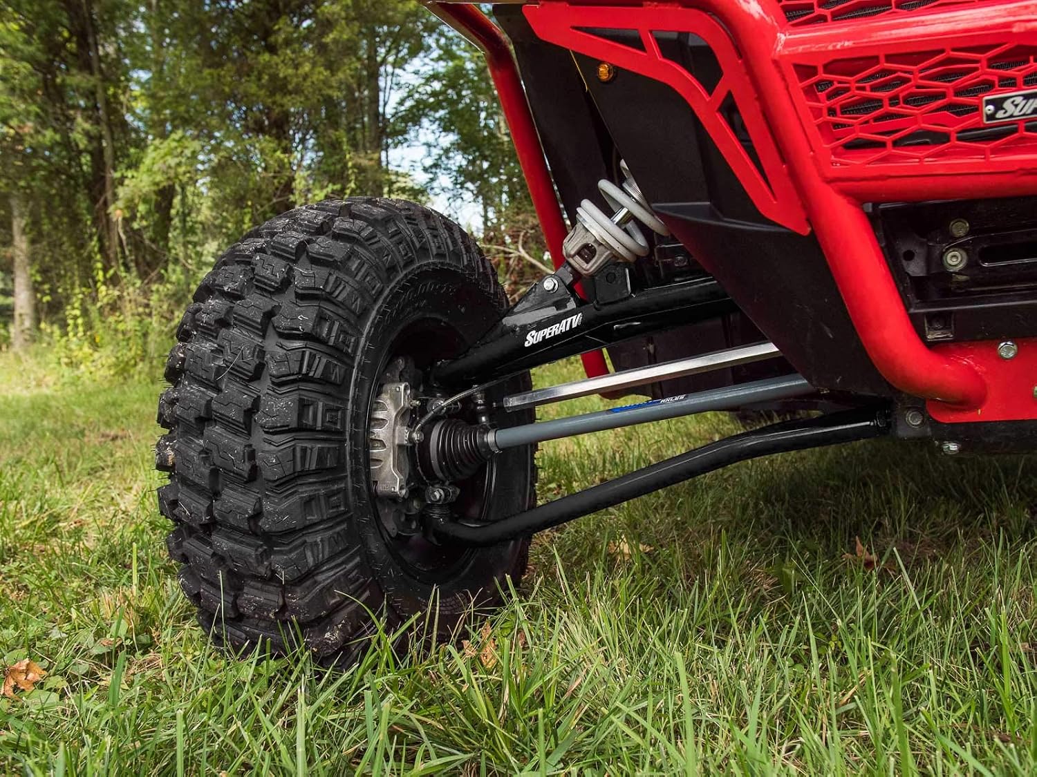 SuperATV 3" Chromoly Long Travel Kit for Polaris RZR XP Turbo (2016+) - Black - Includes Rhino 2.0 Axles, A Arms, Ball Joints, Trailing Arms, and more