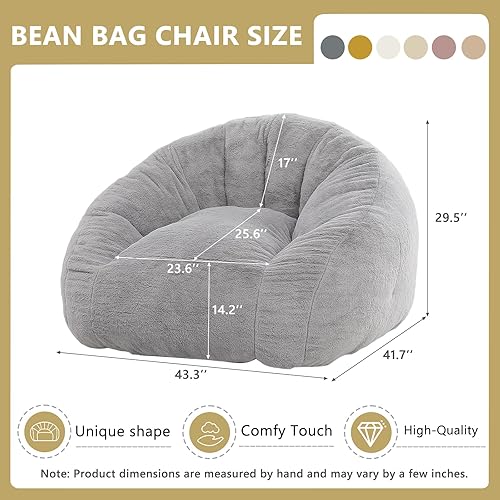 Miniatura 2 de Puf gigante para adultos, sofá suave de piel sintética, sofá de gran tamaño y relleno para el suelo, silla de lectura grande, cómodo sofá puff para