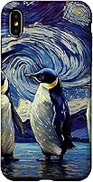 Vista 11 de Starry Night Famous Painting Style Penguins Case para iPhone 17