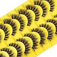 Vista 4 de Pestañas Postizas Cortas Tiras de Pestañas Completas de Visón 10 Pares Pestañas Esponjosas de Ojo de Gato Tiras de Pestañas Pestañas de Volumen