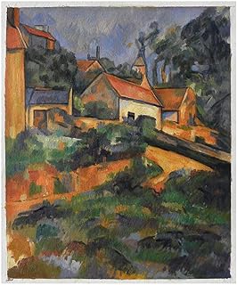 Turning Road at Montgeroult - Paul Cézanne high quality hand-painted oil painting reproduction,hillside scene,French village of Montgeroult Landscape art
