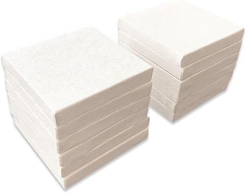 LWR Crafts, lienzo extendido pequeño, 3 x 3 pulgadas, paquete de 12 unidades
