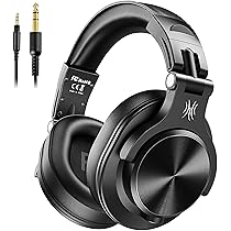 OneOdio A71 Hi-Res Cuffie Cablate Over Ear, Cuffie Musica con Audio Stereo e Shareport, Jack da 3,5 mm e 6,35 mm, Studio Registrazione, Monitoraggio Professionale e Mixaggio Cuffie Pieghevoli, Nero