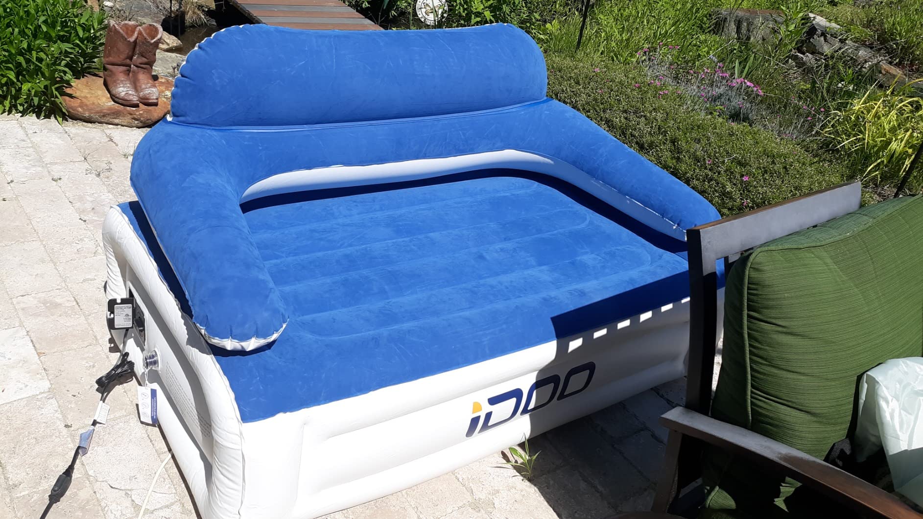 19/mo Finance iDOO Inflatable Couch, Blow Up Sofa 3 Seater with