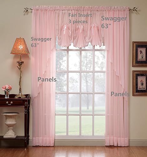 Vista 296 de Today's Curtain - Cortina Emelia de gasa original, panel de 84 pulgadas, negro, 60 pulgadas de ancho x 84 pulgadas de largo