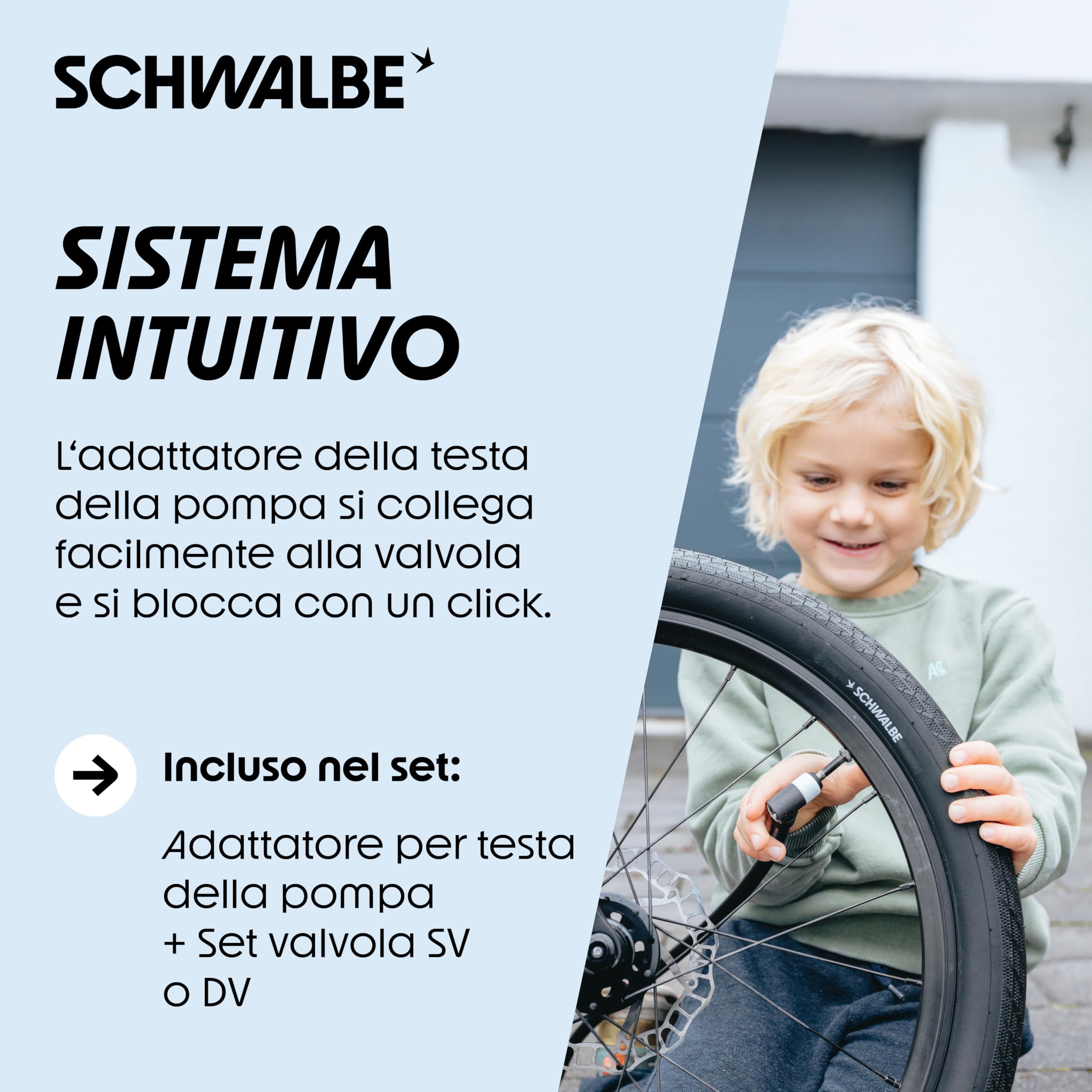 Schwalbe Clik Valve Conversion Set – Kit di conversione per valvole pneumatici