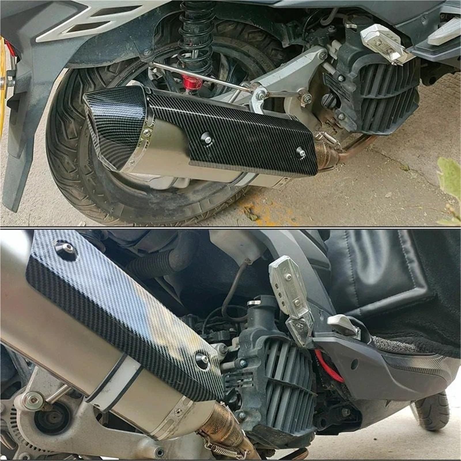 Motorcycle exhaust cover Osłona rury wydechowej motocykla ze stali nierdzewnej, uniwersalna rura wydechowa, chroniąca przed oparzeniami i kolizjami(A-220MM)