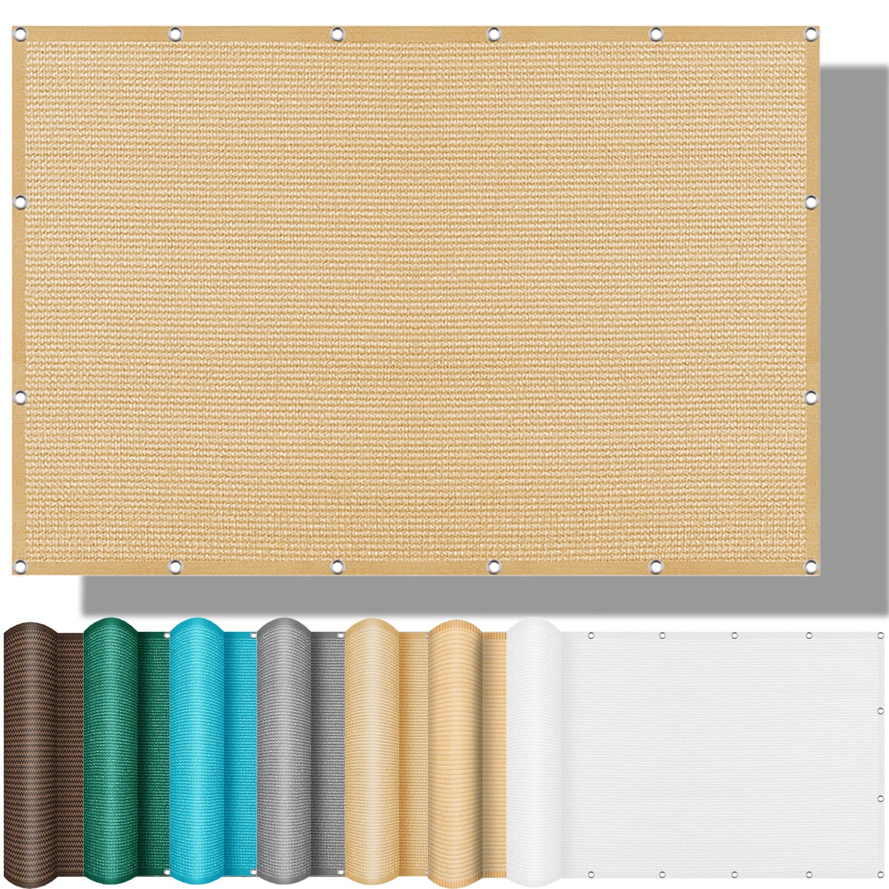 Filet intimité jaune sable 5x7.5m pour pergola et grange