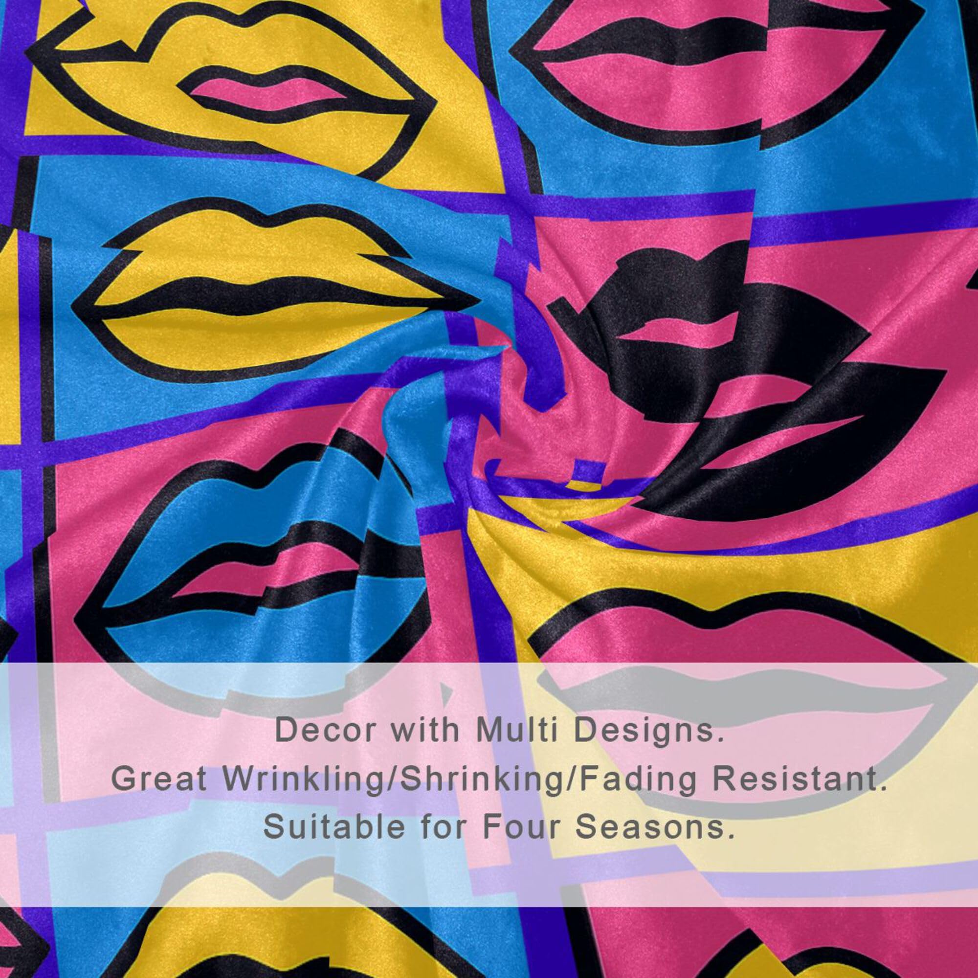 Narzuta na łóżko uroczy koc narzuta na sofę 50 x 60 narzuty koce pogrubione pop-art usta tapeta