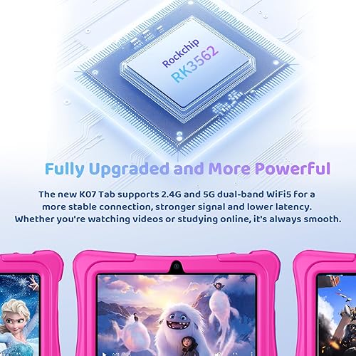 Miniatura 5 de Tablet para niños, tablet Android de 7 pulgadas para niños, 8GB+32GB 1TB ampliable, tablet para niños pequeños de Quad-Core con estuche a prueba de