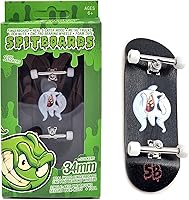 Vista 10 de SPITBOARDS® 34mm x 96mm Juego de Diapasón Pro (Completo) Cubierta de Madera Real Camiones Pro con Tuercas de Bloqueo y Bujes Pro Ruedas Pro