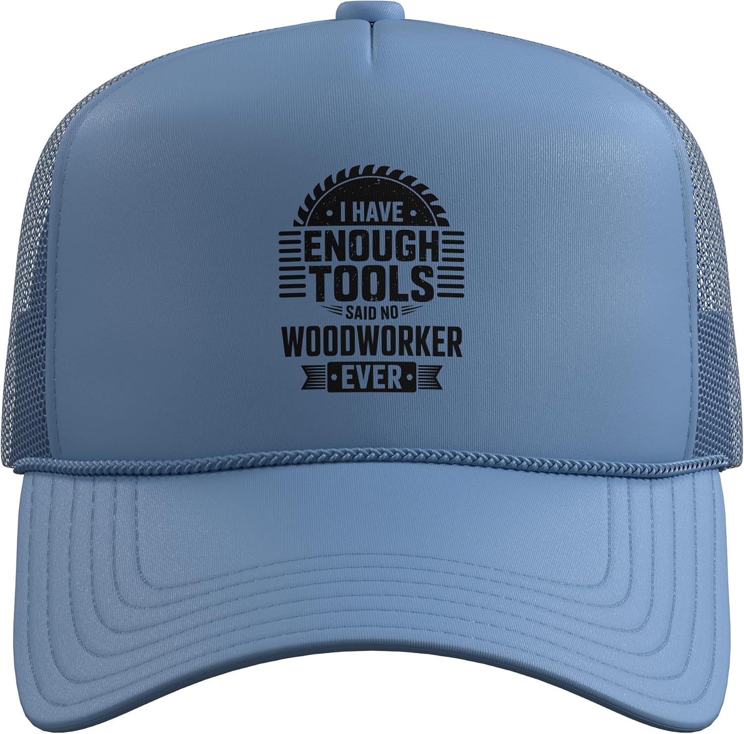 Woodworking Enough Tools Funny Carpenter Design Trucker Hat with Adjustable Mesh Back image 2
