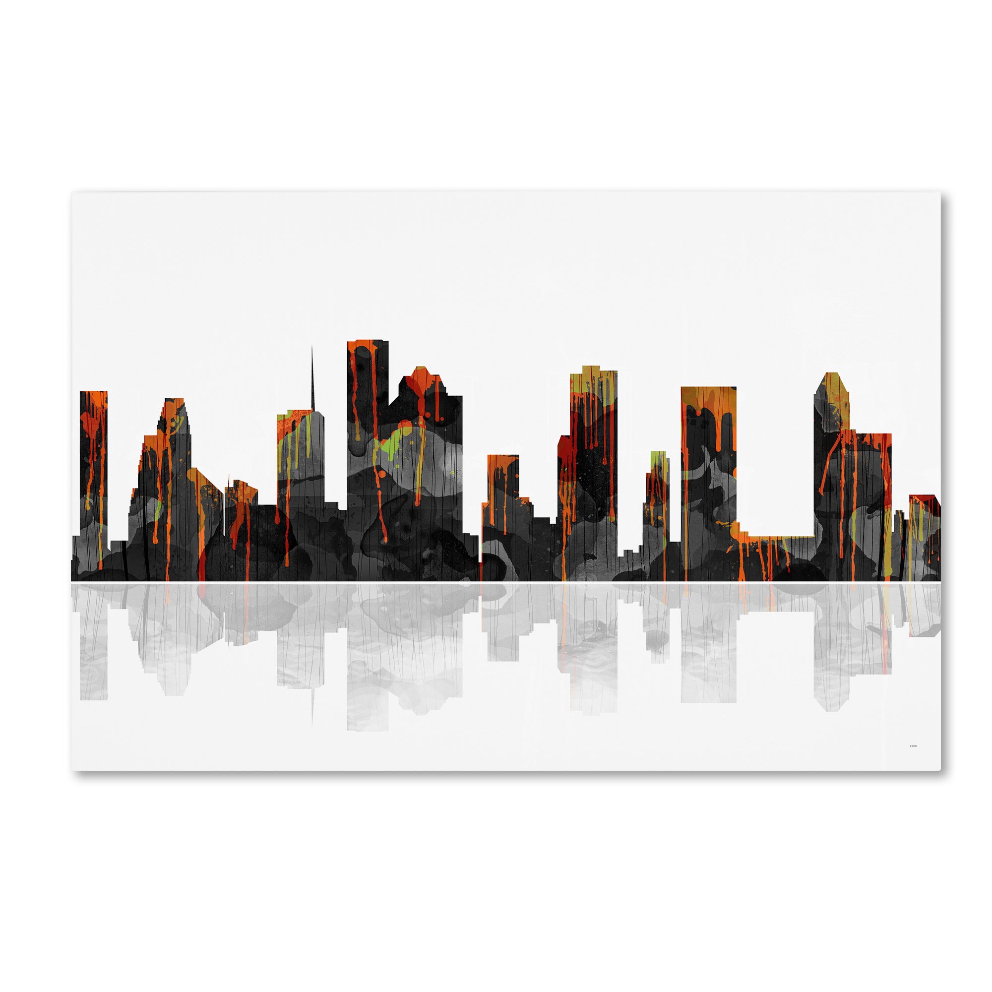 Amazon.com: Trademark Fine Art Houston Texas Skyline Wall Decor by