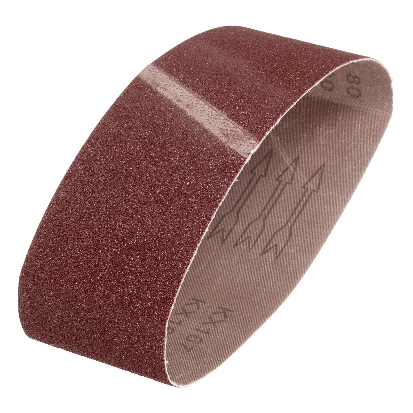 sourcing map 76mm x 457mm Sanding Belts, 1 Pcs 80 Grits Aluminum Oxide Abrasive Belt Sander File Belt for Woodworking, Metal Polishing, Knife Sharpener โ image 1