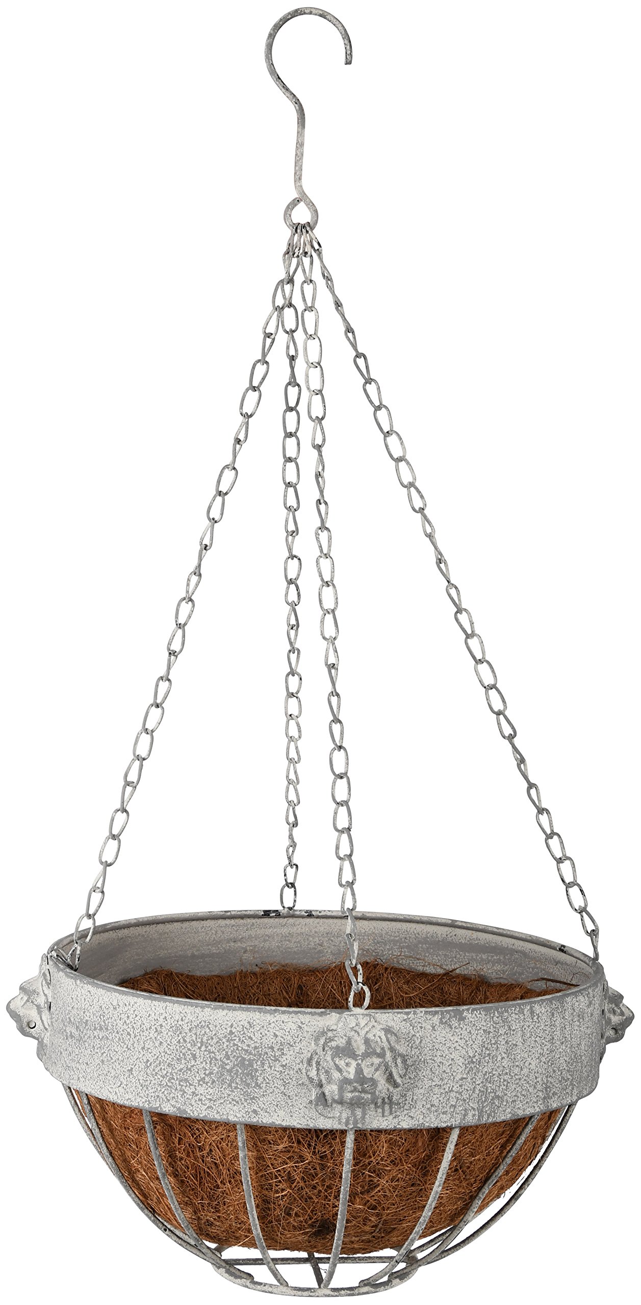 Panier suspendu gris Esschert AM110 idéal pour sublimer une terrasse ombragée