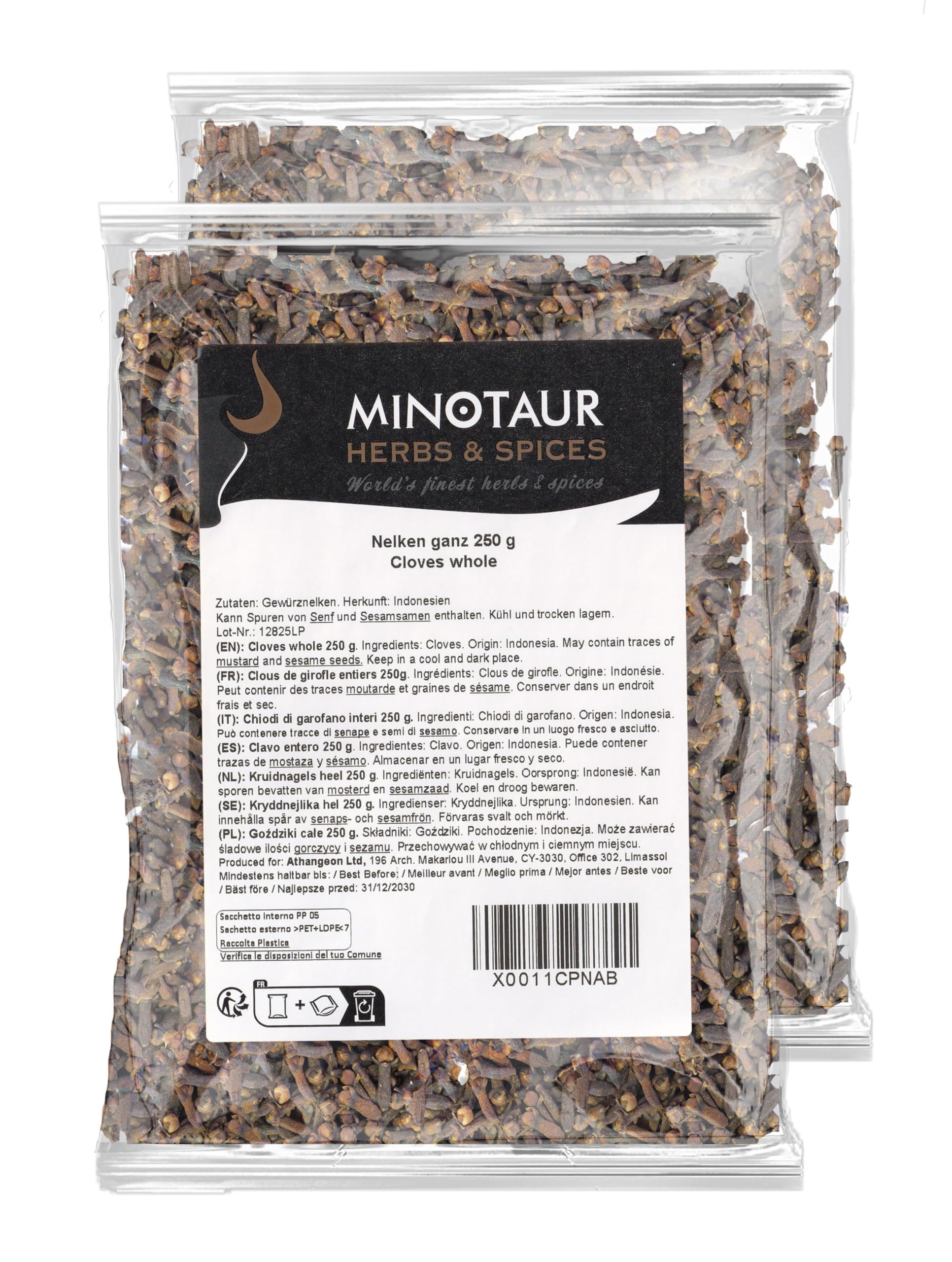 Minotaur Spices | Chiodi di garofano interi | 2 x 250 g (500 g)