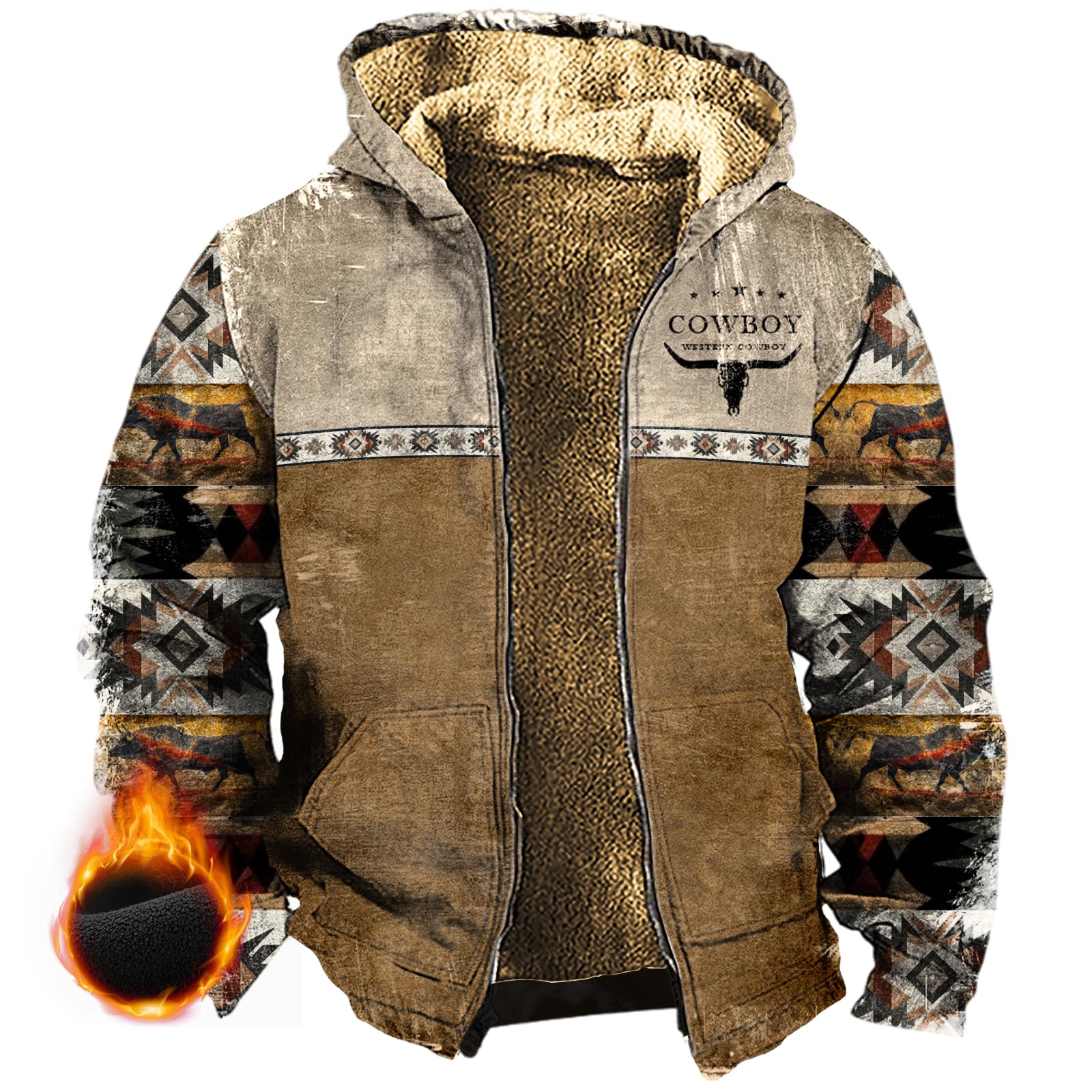 Winter Jackets For Men Western Zip Up Big And Tall Lightweight Corduroy Hooded Fleece Hoodies With Pockets