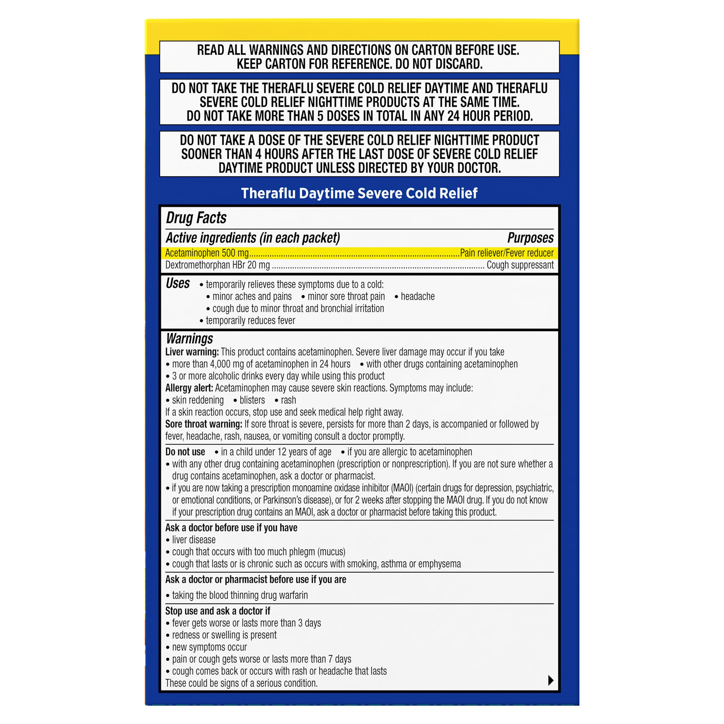 Theraflu Day and Night Pack, Severe Cold Relief, 18 Packets — Amazon image 13